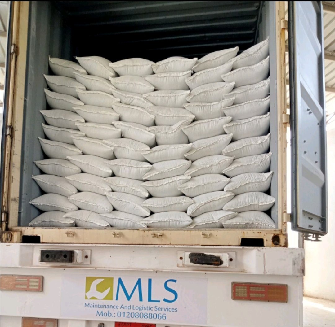 Export trucks departing Fayoum factory to global ports